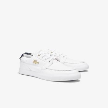 Lacoste Bayliss Deck Leather Sneakers Pánské - Tenisky Bílé | CZ-9lt2kY